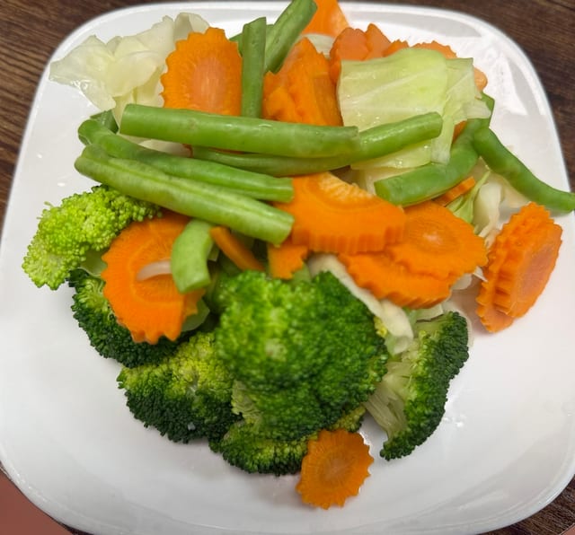 Steamed Vegetables.